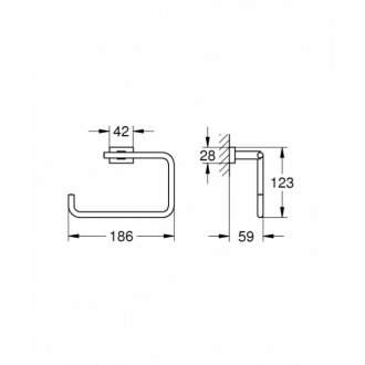 Полотенцедержатель Grohe Essentials Cube New 40510001