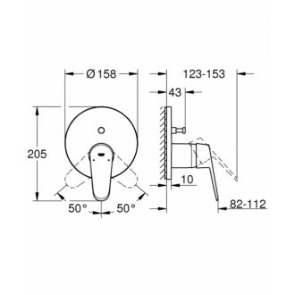 Смеситель для ванны Grohe Eurodisc Cosmopolitan 24056002