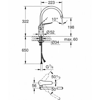 Смеситель для кухни Grohe Euroeco Special 32786000