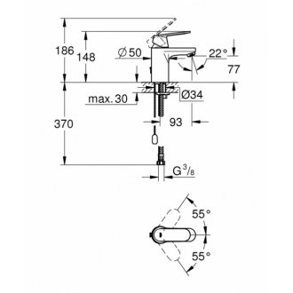 Смеситель для раковины Grohe Eurosmart Cosmopolitan 3282700E