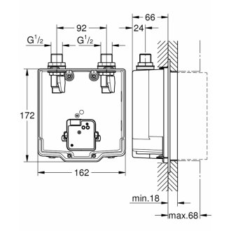 Внутренняя часть смесителя Grohe Eurosmart Cosmopolitan E 36339001