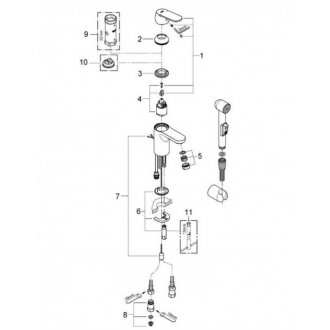 Смеситель для раковины Grohe Eurosmart Cosmopolitan 23125000