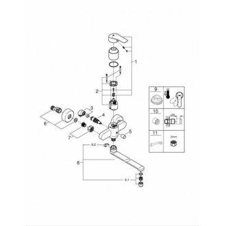 Смеситель для ванны Grohe Eurosmart 23992003