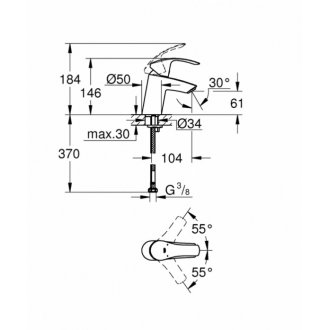 Смеситель для раковины Grohe Eurosmart 32467002