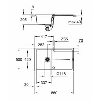 Мойка Grohe K400 31640AT0