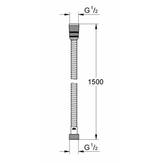 Душевой шланг Grohe Rotaflex Longlife 150 см
