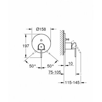 Смеситель для ванны Grohe Plus 24060003