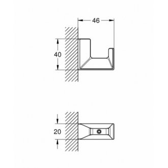 Крючок Grohe Selection Cube 40782000