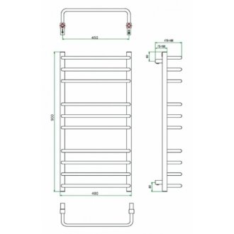 Полотенцесушитель водяной Grota EcoForte 450x900