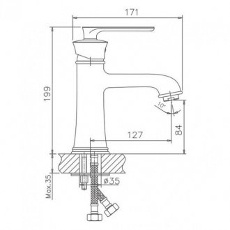 Смеситель для раковины Haiba HB10181-5 золото