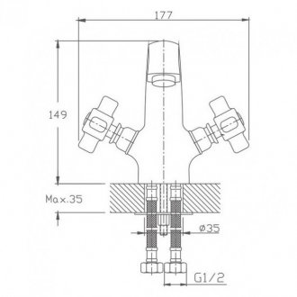 Смеситель для раковины Haiba HB1018 хром