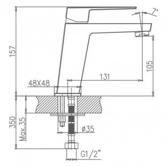 Смеситель для раковины Haiba HB10191 хром