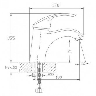 Смеситель для раковины Haiba HB1021-5 сатин