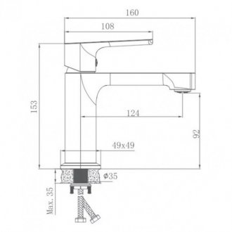 Смеситель для раковины Haiba HB10512 хром