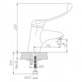 Смеситель для раковины Haiba HB1054 хром