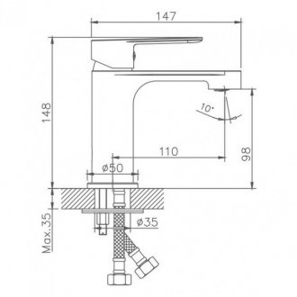 Смеситель для раковины Haiba HB10557-8 белый