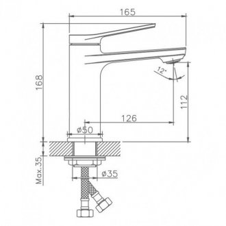 Смеситель для раковины Haiba HB10572 хром