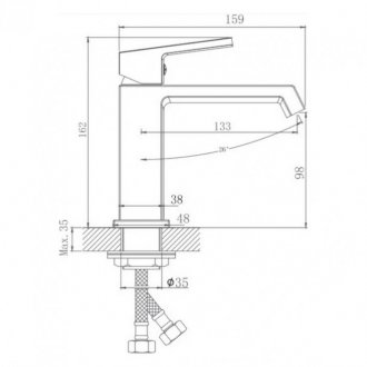 Смеситель для раковины Haiba HB10575-5 золото матовое