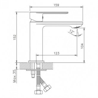 Смеситель для раковины Haiba HB10590-7 черный матовый