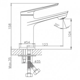 Смеситель для раковины Haiba HB10595 хром