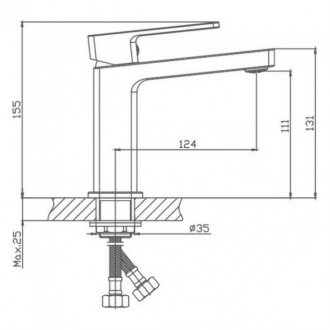 Смеситель для раковины Haiba HB10615-7 черный матовый