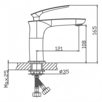 Смеситель для раковины Haiba HB10616 хром