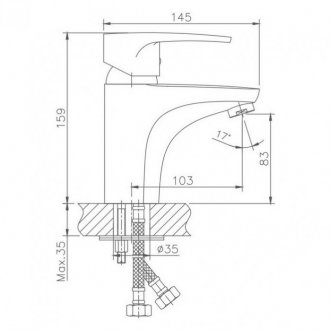 Смеситель для раковины Haiba HB1065 хром