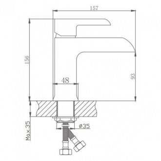 Смеситель для раковины Haiba HB10805-7 черный матовый