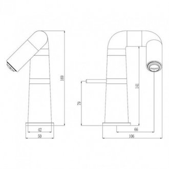 Смеситель для раковины Haiba HB10813-3 сталь оружейная