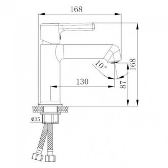 Смеситель для раковины Haiba HB10814-7 черный матовый