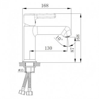 Смеситель для раковины Haiba HB10814 хром