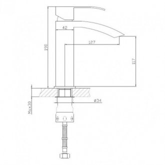 Смеситель для раковины Haiba HB10815 сталь матовая