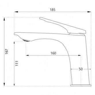 Смеситель для раковины Haiba HB10816-3 сталь оружейная