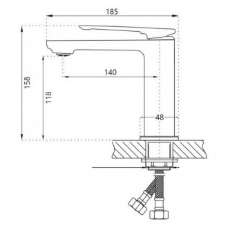 Смеситель для раковины Haiba HB10817 хром