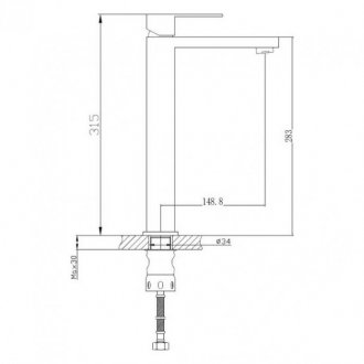 Смеситель для раковины Haiba HB11803-7 черный матовый