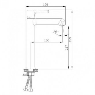 Смеситель для раковины Haiba HB11814-7 черный матовый