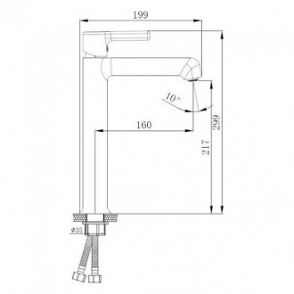 Смеситель для раковины Haiba HB11814 хром