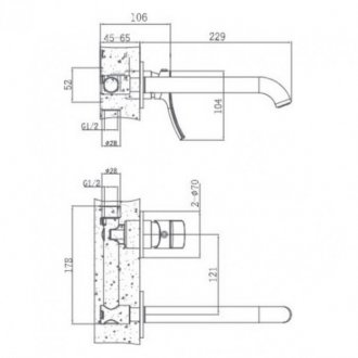 Смеситель для раковины Haiba HB14553 хром