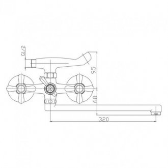 Смеситель для ванны Haiba HB2125 хром