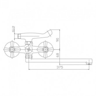 Смеситель для ванны Haiba HB2225 хром