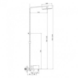 Душевая стойка Haiba HB23803-7 черная матовая