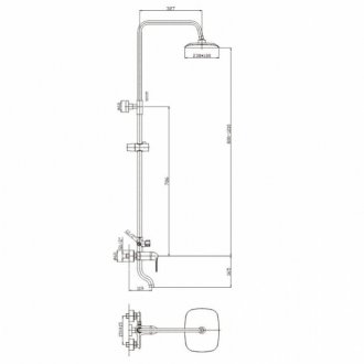 Душевая стойка Haiba HB2405 хром