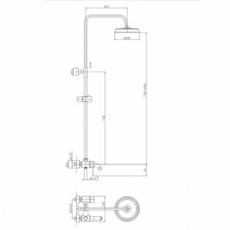 Душевая стойка Haiba HB2407 хром