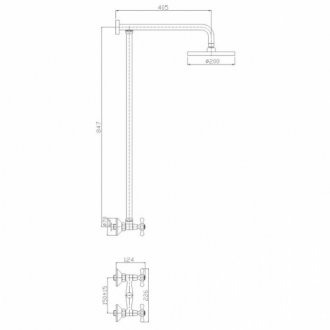 Душевая стойка Haiba HB2413 хром