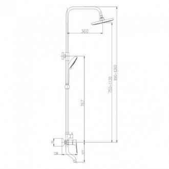 Душевая стойка Haiba HB2414 хром