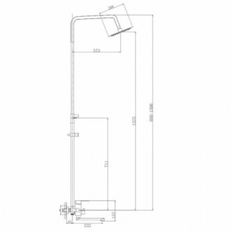 Душевая стойка Haiba HB24801 сталь матовая