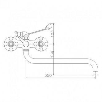 Смеситель для ванны Haiba HB2619-3 хром