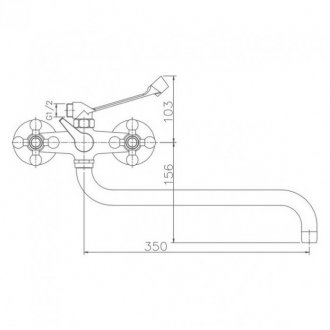 Смеситель для ванны Haiba HB2619-4 бронза