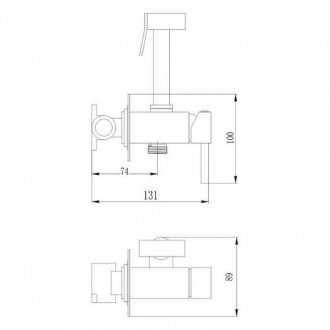 Гигиенический набор Haiba HB5512-7 черный матовый