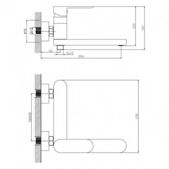 Смеситель для ванны Haiba HB61590 хром